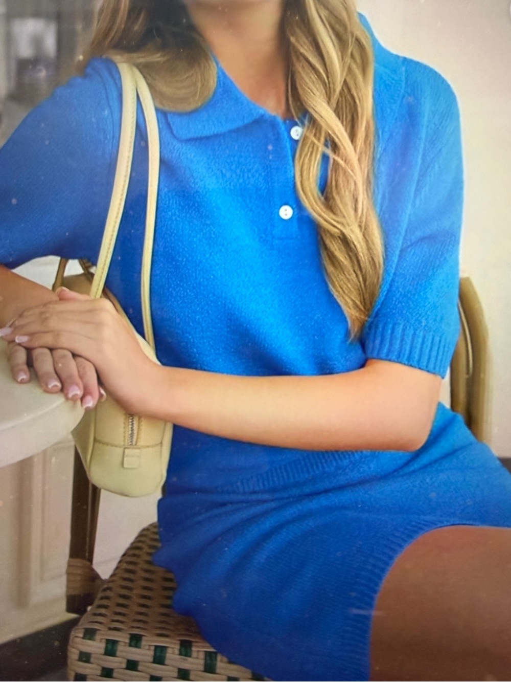 Bright Blue Knit Polo Skirt Set- NWT - Size XL